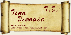 Tina Dimović vizit kartica